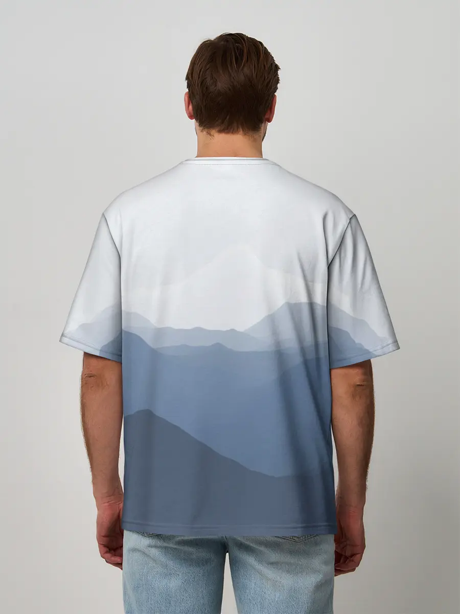 Мужская футболка оверсайз / Высота