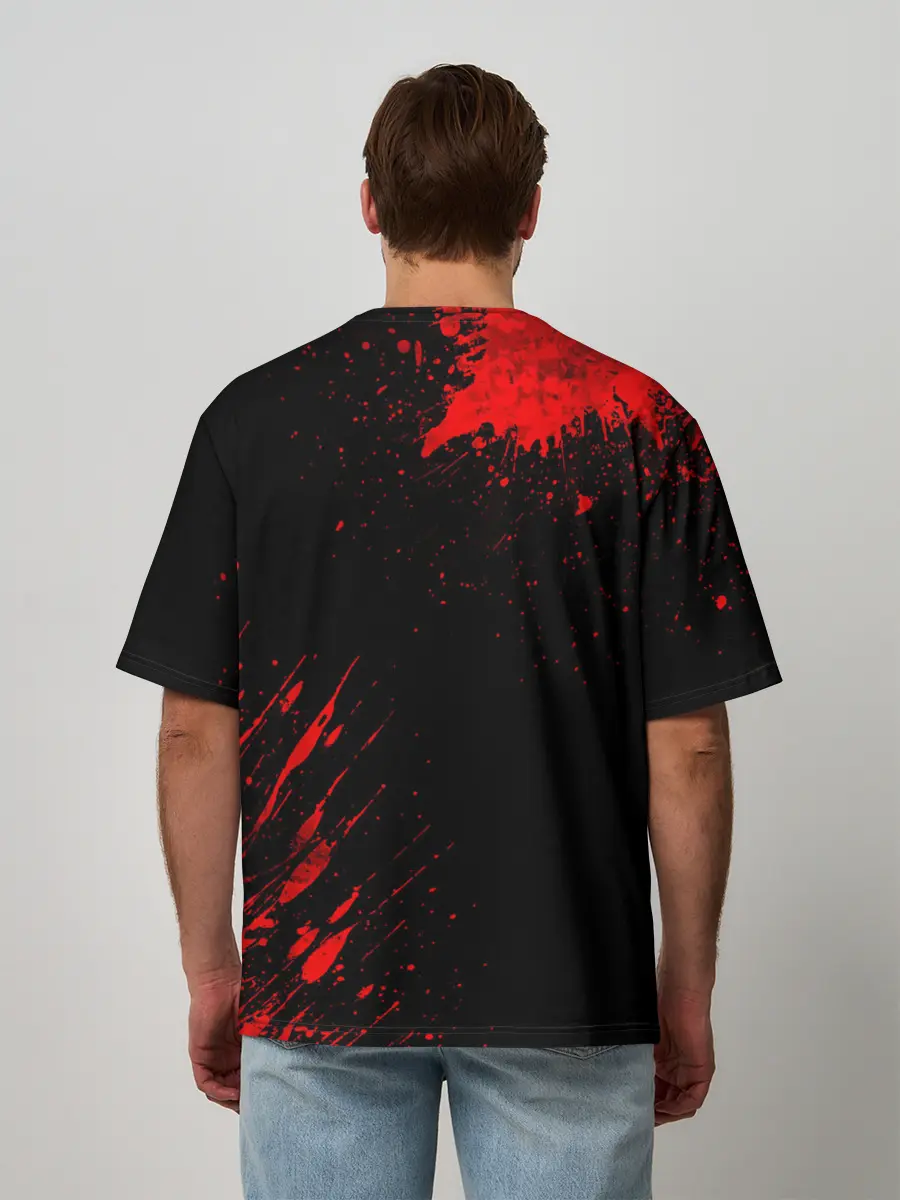 Мужская футболка оверсайз / DOOM - Шлем