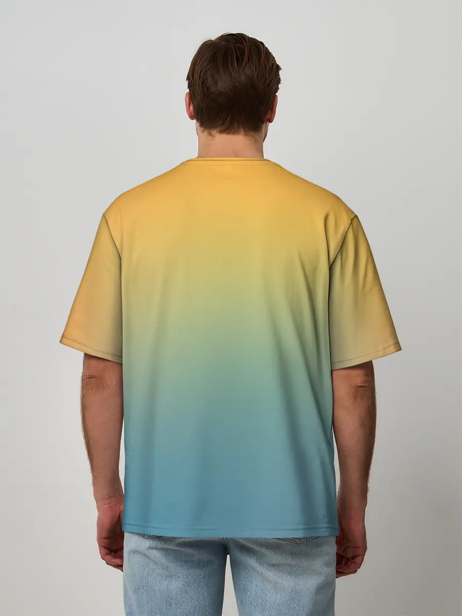 Мужская футболка оверсайз / Мягкий летний градиент