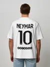 Мужская футболка оверсайз / Неймар ПСЖ гостевая форма 2021/2022