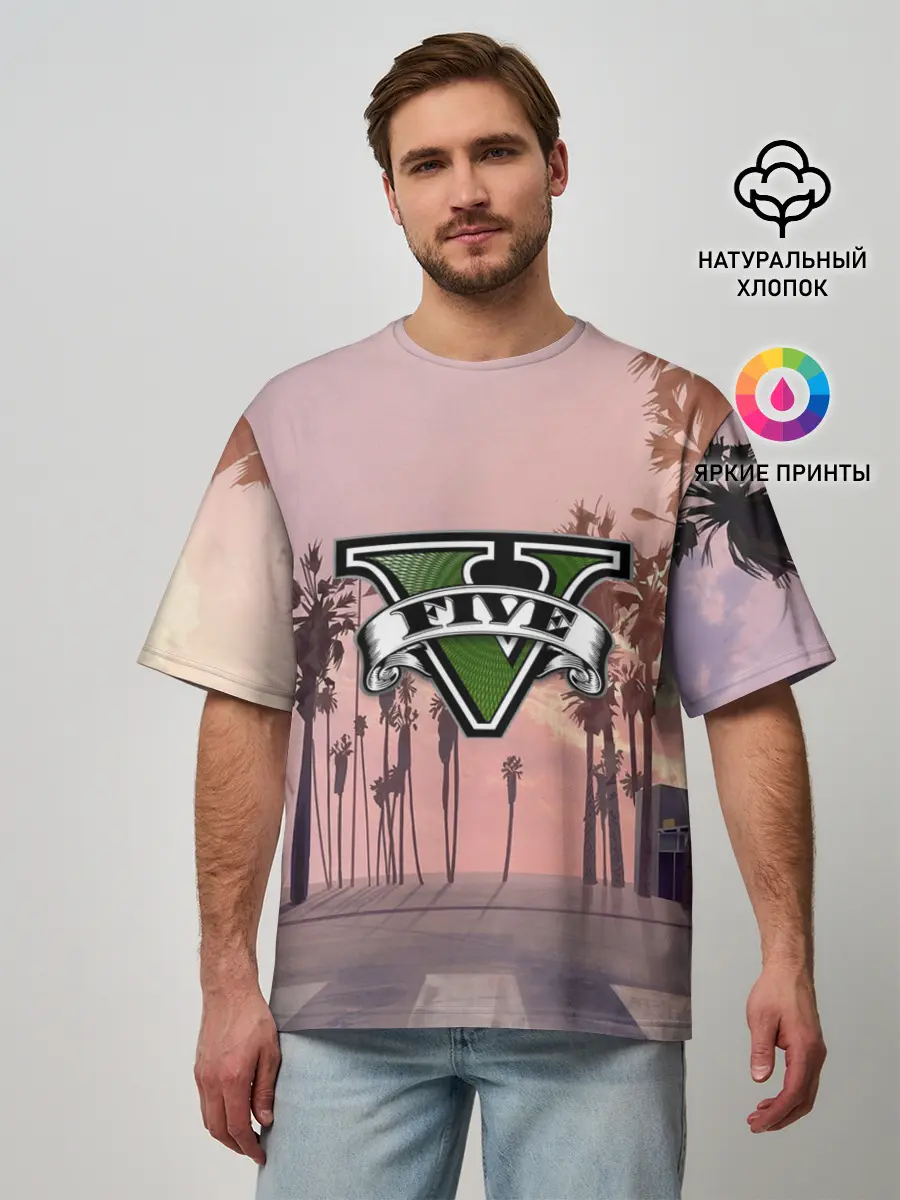 Мужская футболка оверсайз / GTA