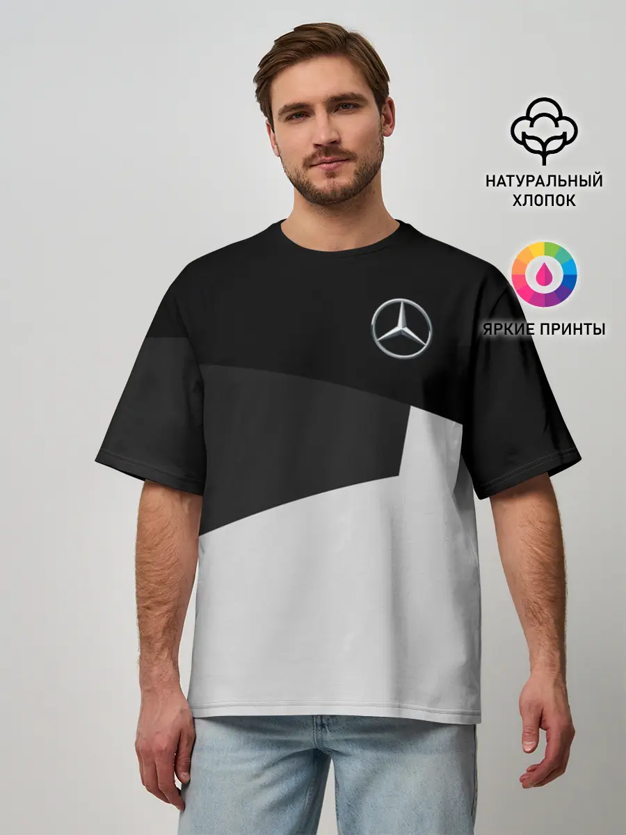Мужская футболка оверсайз / MERCEDES BENZ SPORT