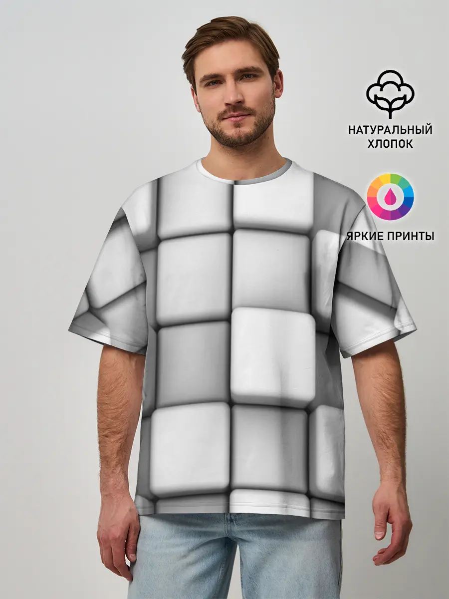 Мужская футболка оверсайз / ТЕКСТУРА