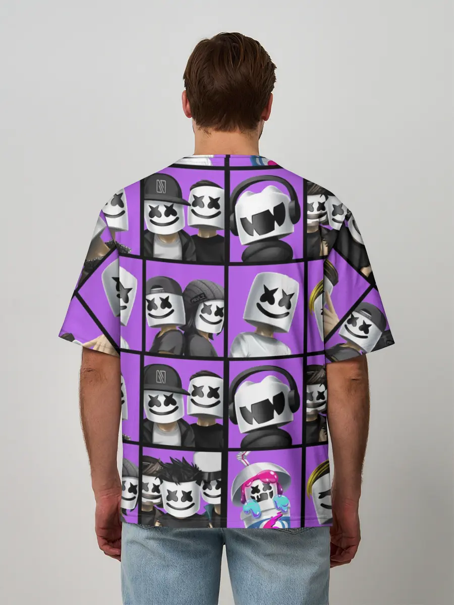 Мужская футболка оверсайз / Marshmello Style