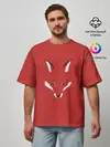 Мужская футболка оверсайз / Fox minimalism
