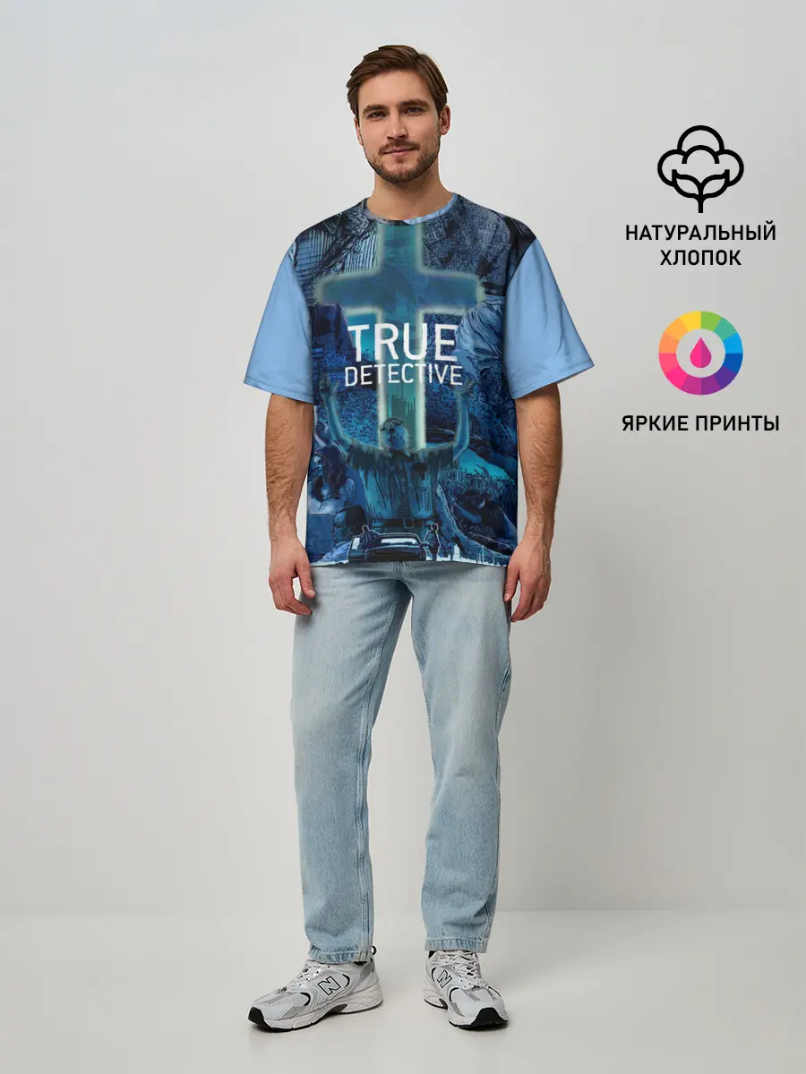 Мужская футболка оверсайз / TRUE DETECTIVE