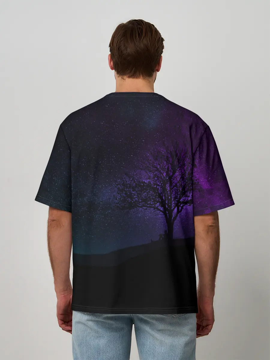 Мужская футболка оверсайз / Романтика