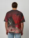 Мужская футболка оверсайз / ЗМЕЙ ДРАКОН 3D