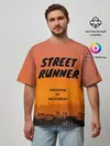 Мужская футболка оверсайз / Street runner