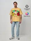 Мужская футболка оверсайз / New Year Pikachu