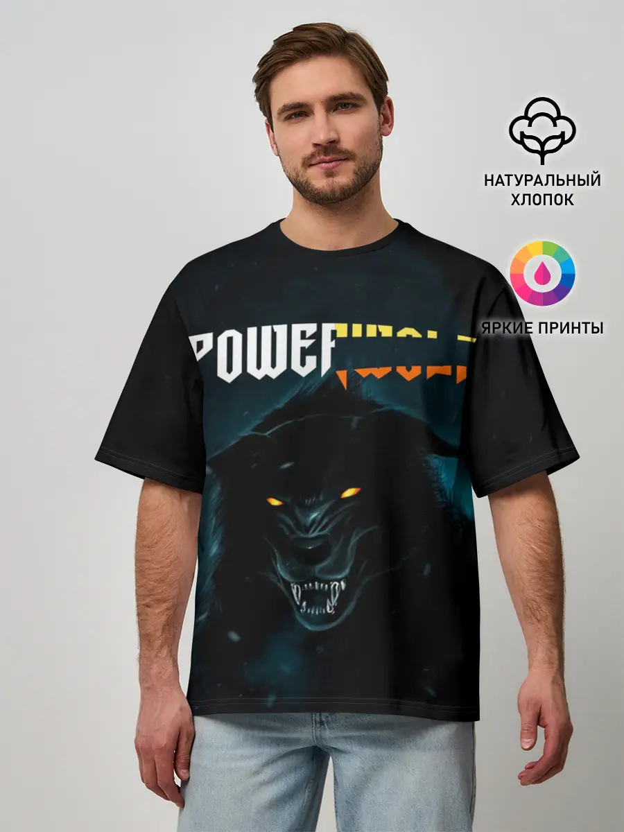 Мужская футболка оверсайз / Powerwolf