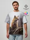 Мужская футболка оверсайз / Лиса