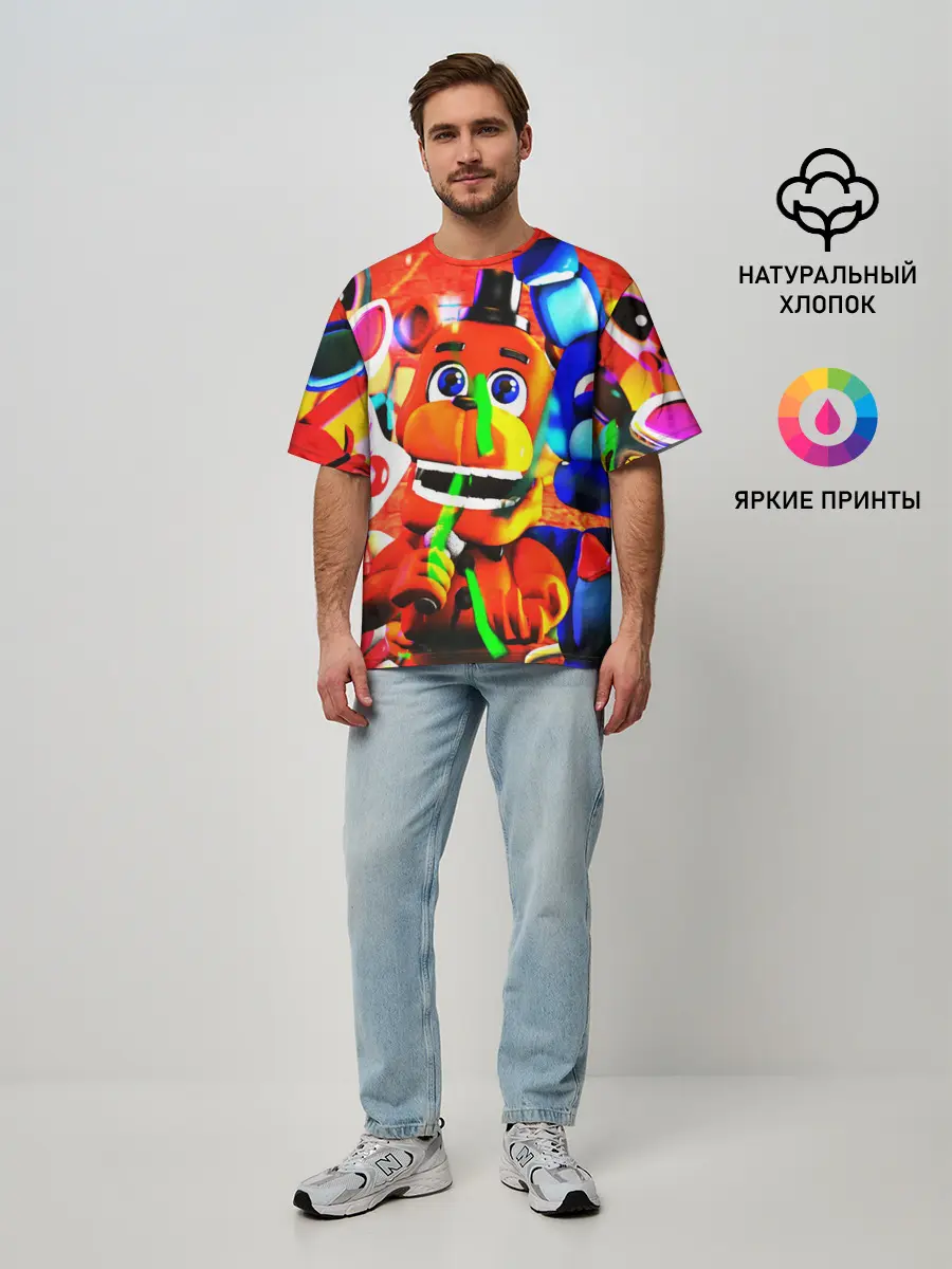 Мужская футболка оверсайз / FIVE NIGHTS AT FREDDYS