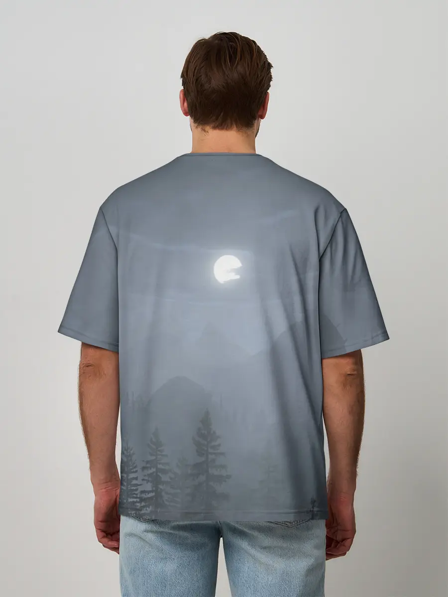 Мужская футболка оверсайз / Алан Уэйк: Полнолуние