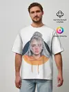 Мужская футболка оверсайз / Billie Eilish art 1