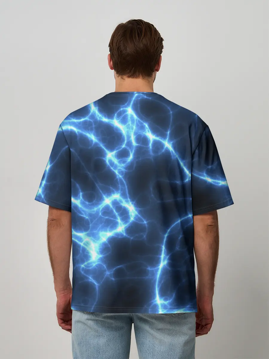 Мужская футболка оверсайз / Электро