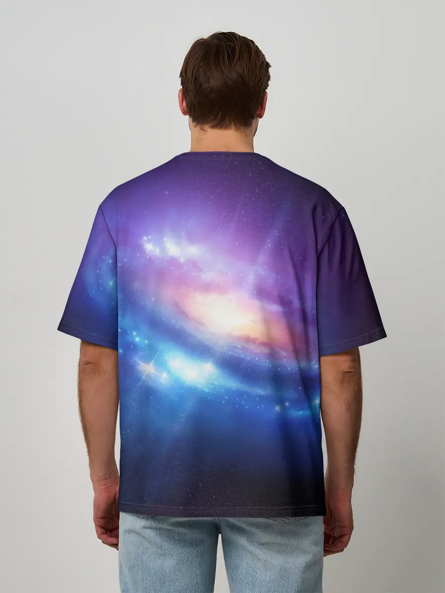Мужская футболка оверсайз / Абстракция космоса