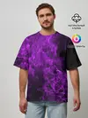 Мужская футболка оверсайз / Violet Fire