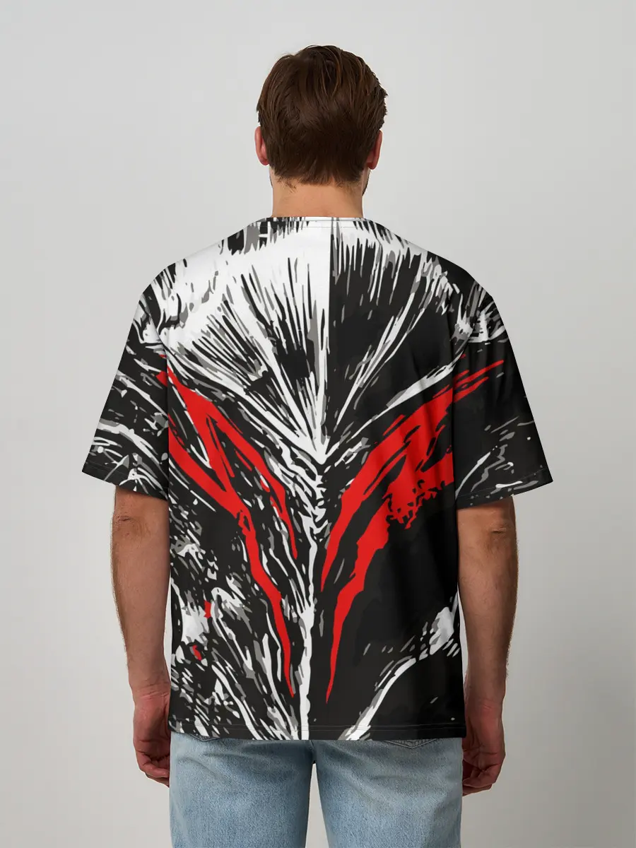 Мужская футболка оверсайз / BERSERK mask