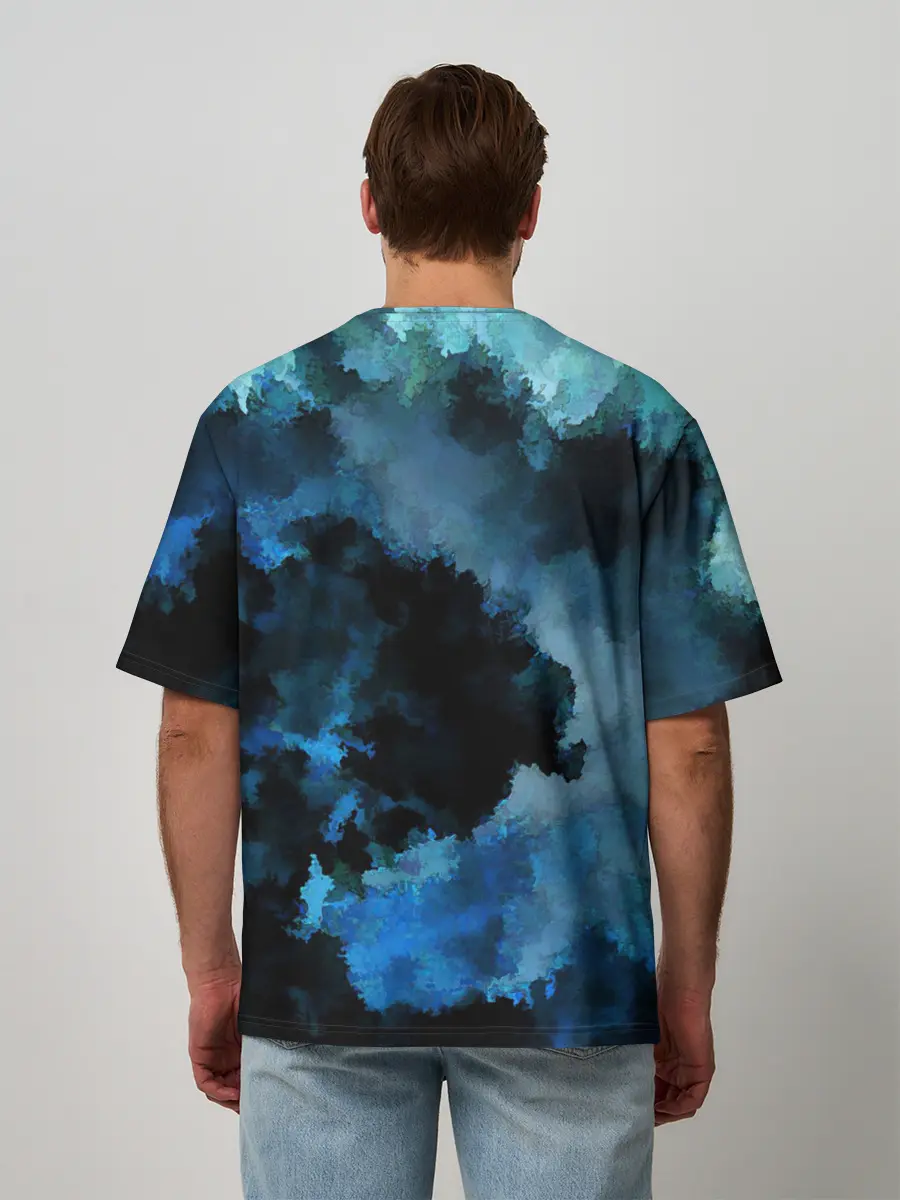 Мужская футболка оверсайз / Взрыв на глубине