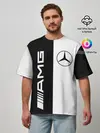 Мужская футболка оверсайз / MERCEDES AMG | МЕРСЕДЕС