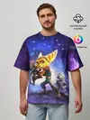 Мужская футболка оверсайз / Ratchet & Clank game