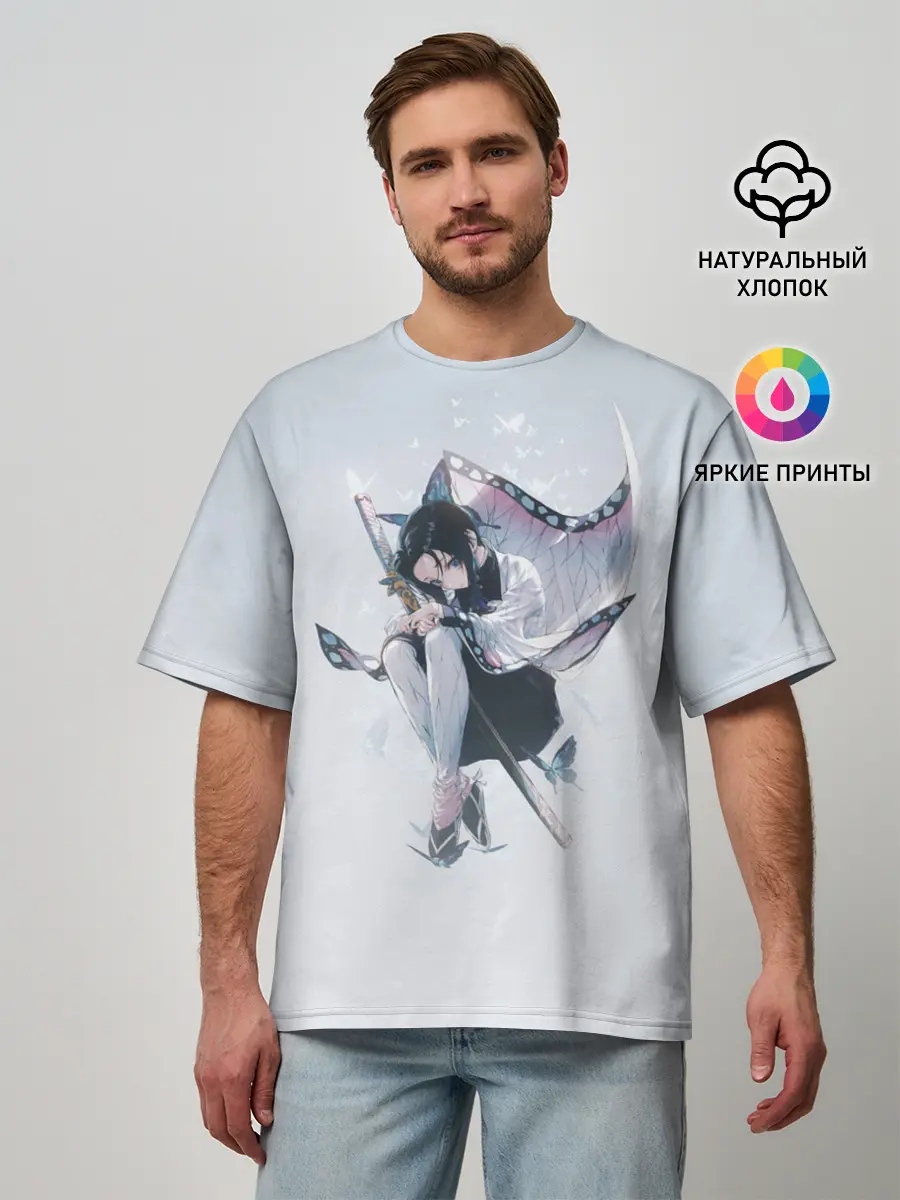 Мужская футболка оверсайз / Shinobu Kochou