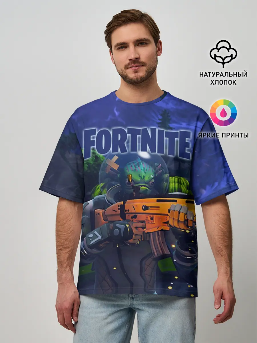 Мужская футболка оверсайз / Fortnite