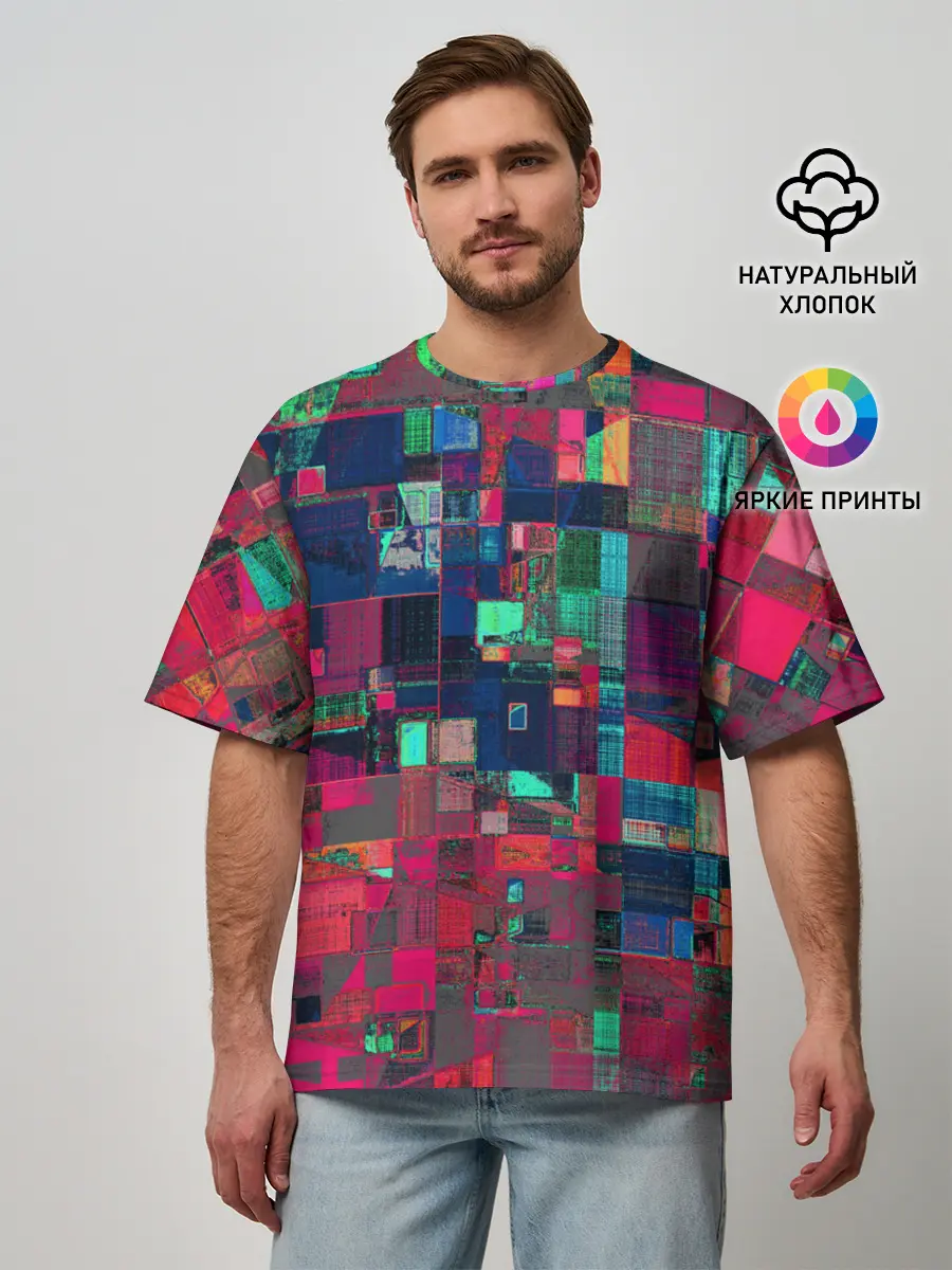 Мужская футболка оверсайз / HAPPY WINDOWS