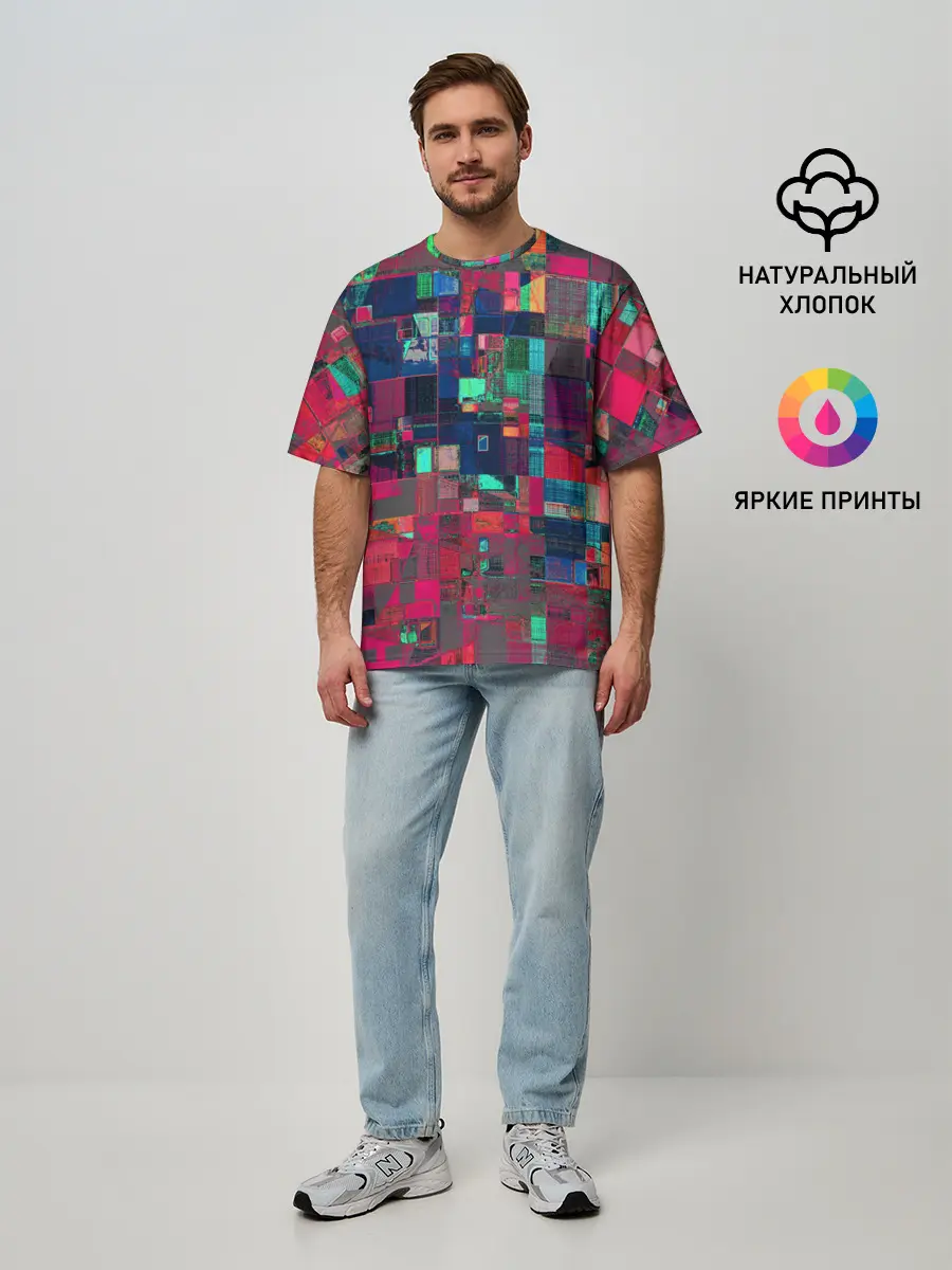 Мужская футболка оверсайз / HAPPY WINDOWS