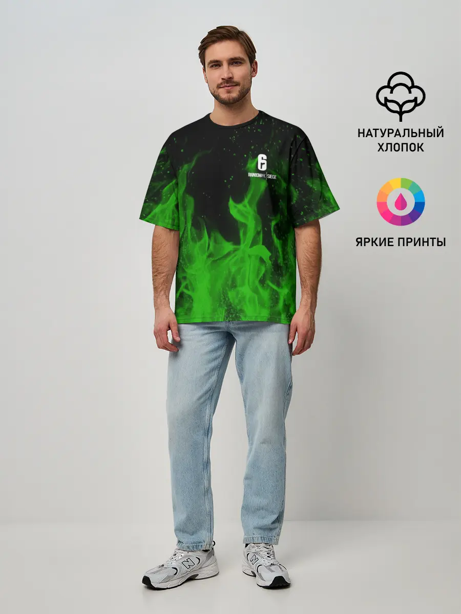 Мужская футболка оверсайз / RAINBOW SIX SIEGE