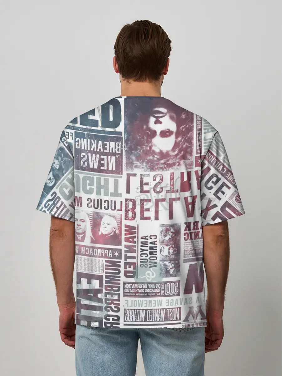 Мужская футболка оверсайз / Гарри Поттер