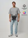 Мужская футболка оверсайз / Кот сдается