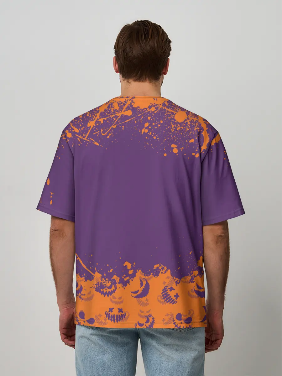 Мужская футболка оверсайз / МОПС НА ХЭЛЛОУИН