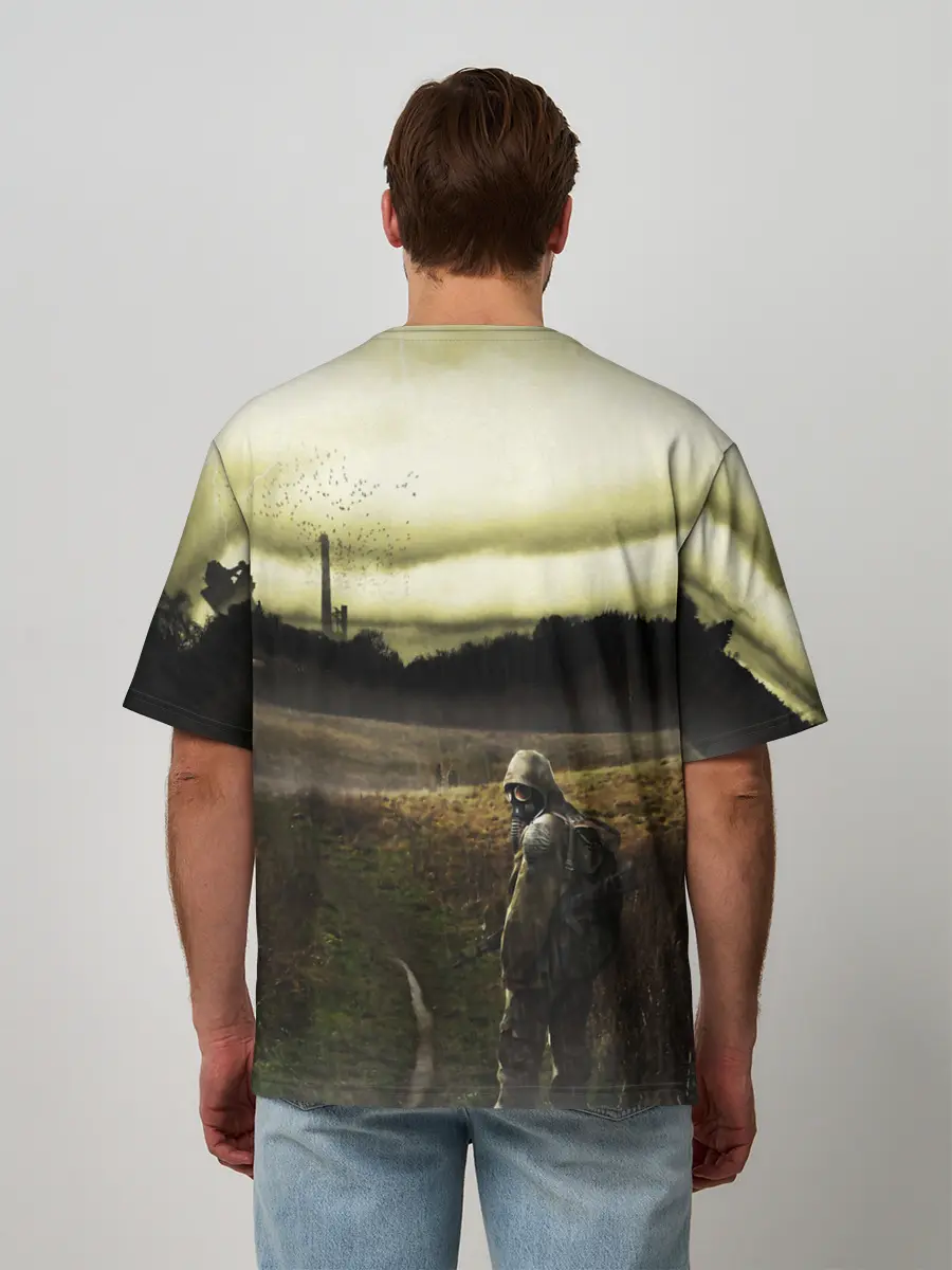 Мужская футболка оверсайз / STALKER