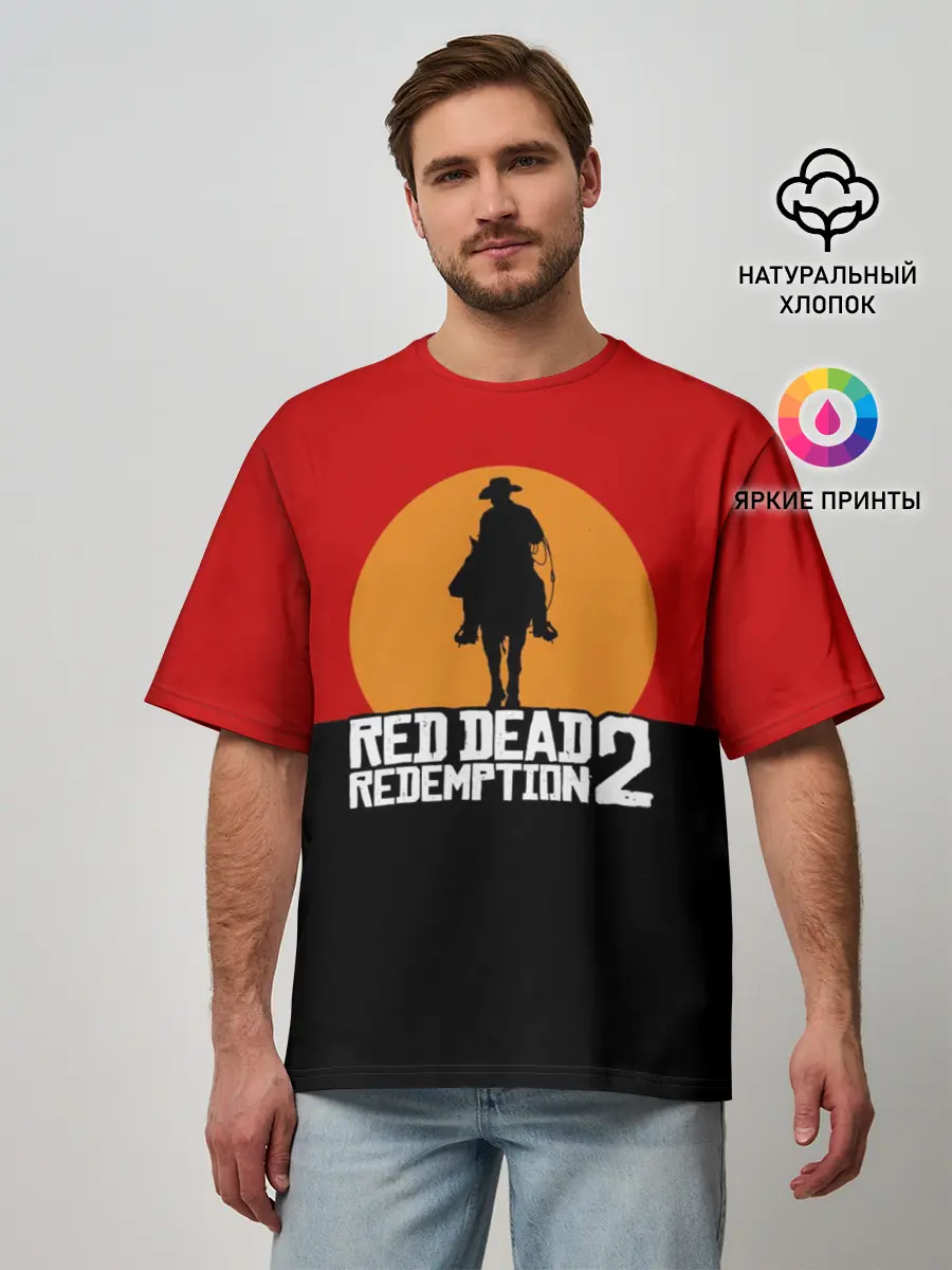 Мужская футболка оверсайз / Red Dead Redemption 2