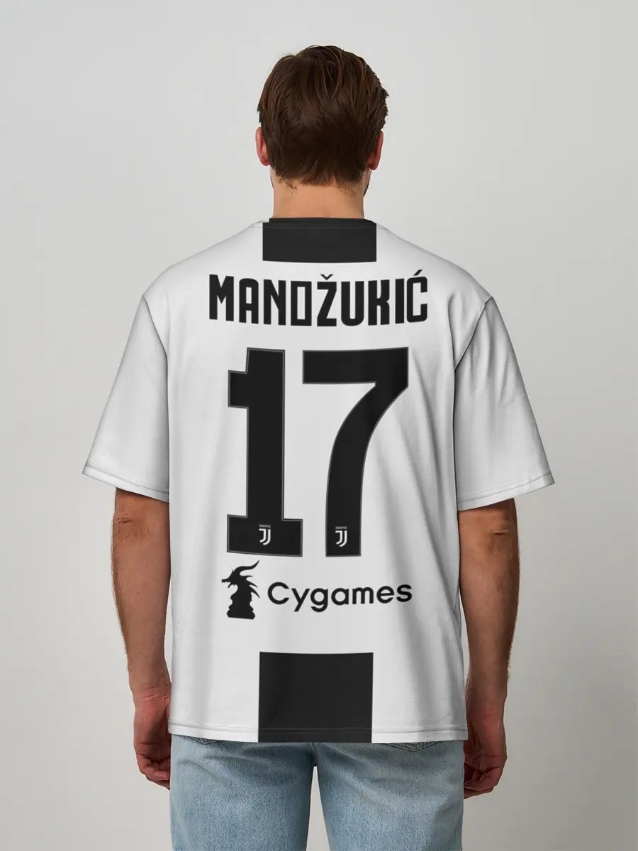 Мужская футболка оверсайз / Mandzukic home 18-19