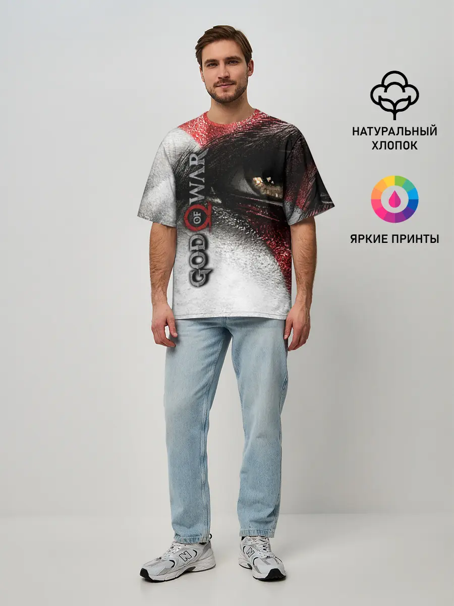 Мужская футболка оверсайз / God of War