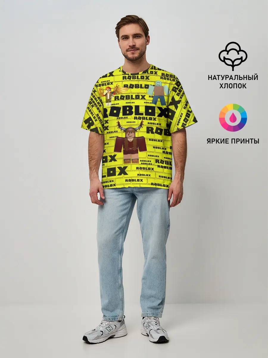 Мужская футболка оверсайз / роблокс