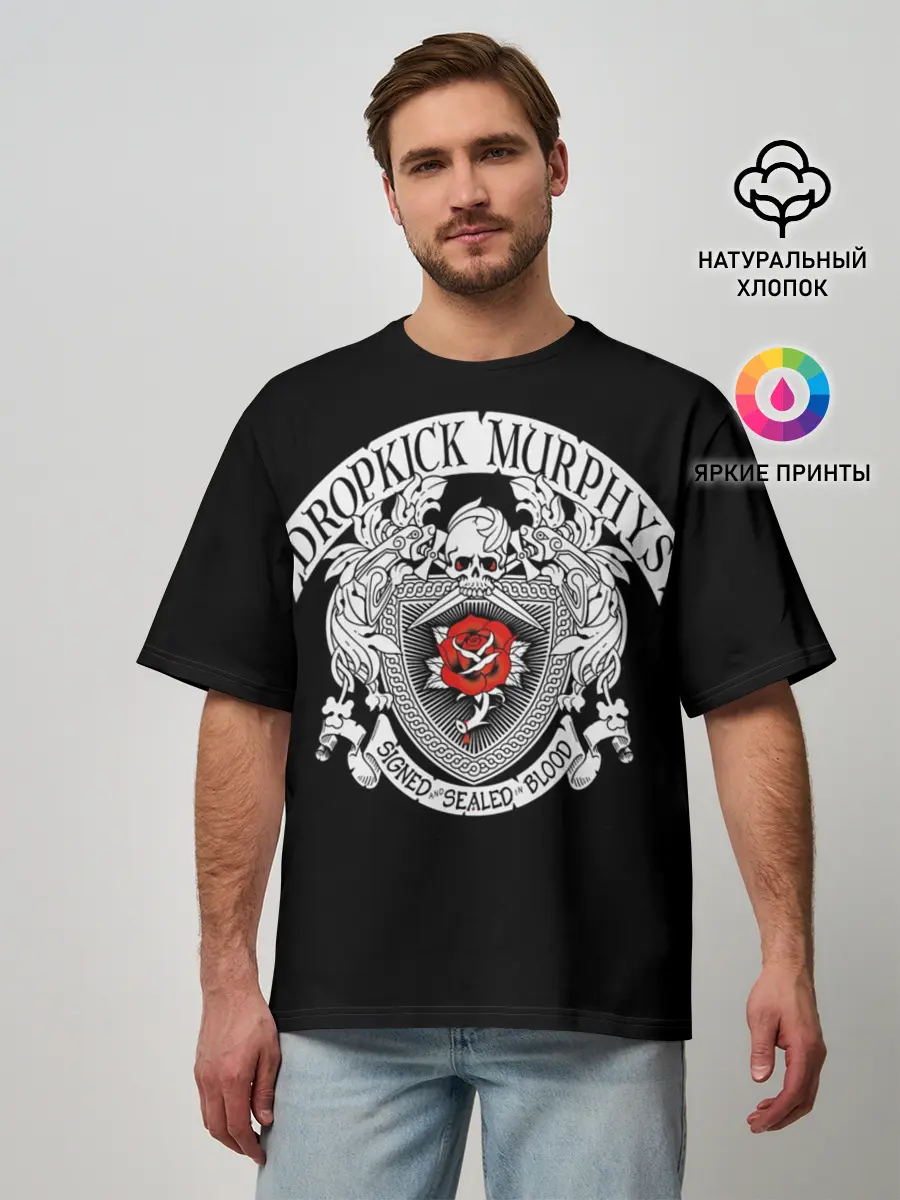 Мужская футболка оверсайз / Dropkick Murphys