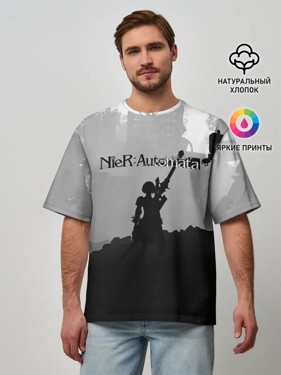 Мужская футболка оверсайз / Nier Automata