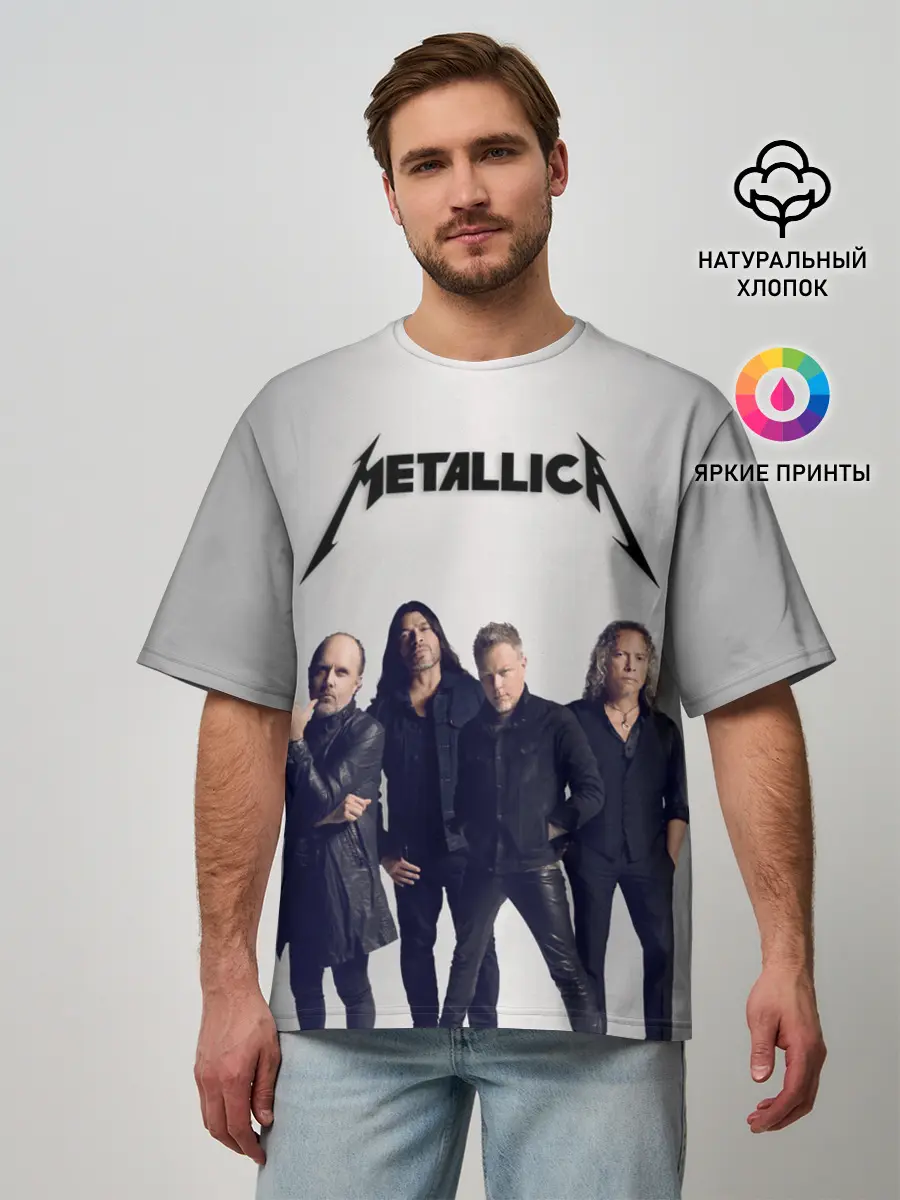 Мужская футболка оверсайз / Metallica