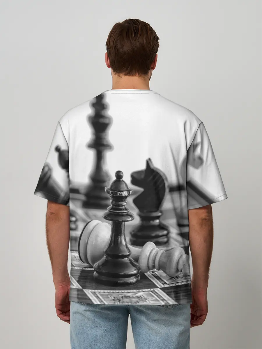 Мужская футболка оверсайз / Шах и мат Шахматы
