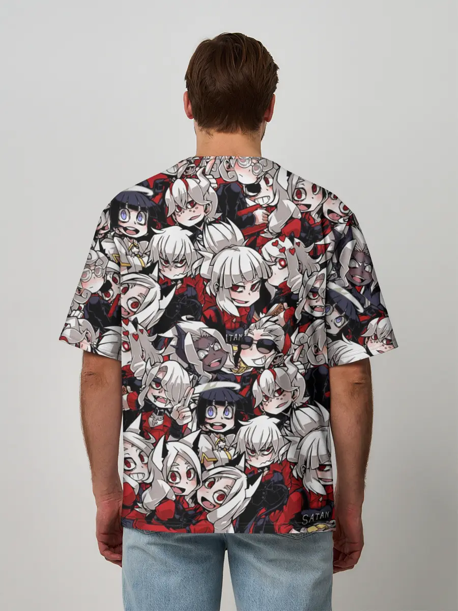 Мужская футболка оверсайз / Helltaker