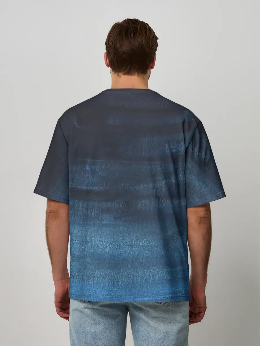 Мужская футболка оверсайз / Темнота глубины