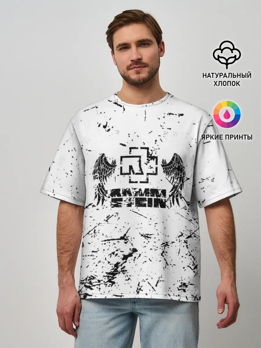 Мужская футболка оверсайз / RAMMSTEIN
