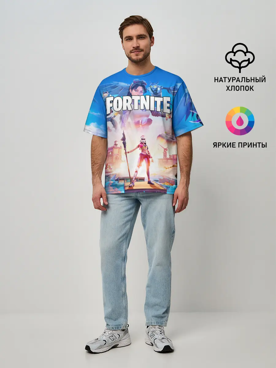 Мужская футболка оверсайз / ФОРТНАЙТ 3 СЕЗОН