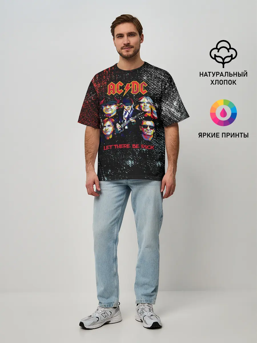 Мужская футболка оверсайз / AC/DC