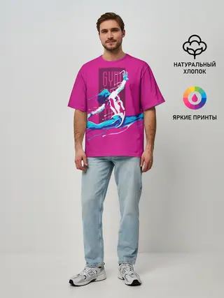 Мужская футболка оверсайз / Gymnastics