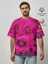 Мужская футболка оверсайз / Розы
